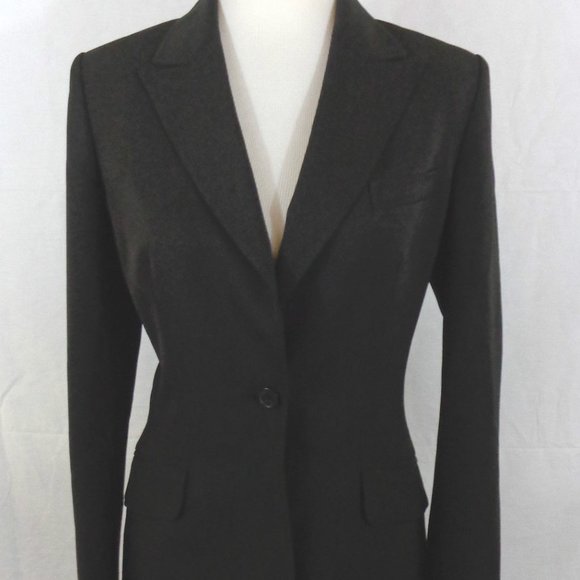ANNE KLEIN WOMEN'S JACKET/BLAZER SZ 8 BROWN MINT! - Picture 3 of 5